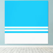Leuke chique lichtblauwe hemelsblauwe witte basis  canvas afdruk (Insitu (Houten vloer))