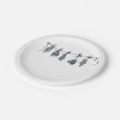 Leuke chique tuin kruiden papieren bordje (Gekanteld)