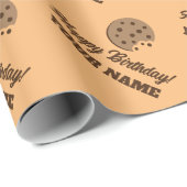 Leuke chocolade chip cookie Verjaardags inpakpapie Cadeaupapier (Rol Hoek)