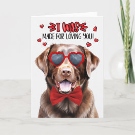 Leuke Chocolade Labrador Dog Loving You Valentijn Feestdagen Kaart