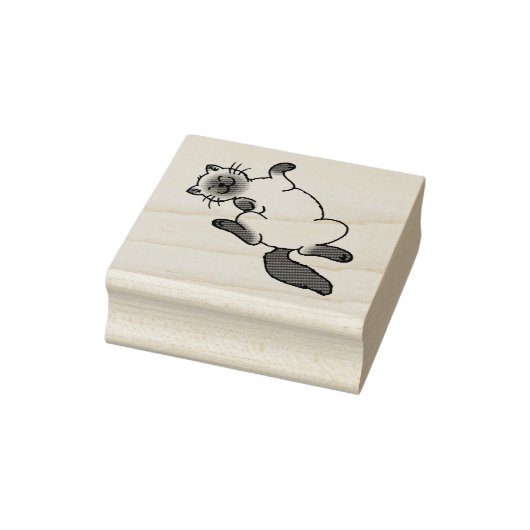 Leuke chocolade punt Siamese kat Rubberstempel (Stempel)