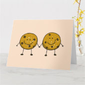 Leuke Chocolate Chip Cookie Vrienden Kaart (Gele Bloem)