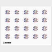 Leuke Chonky Dragon baby Ronde Sticker (Vel)