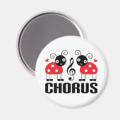 Leuke Chorus Rode Lieveheersbeestjes Magneet (Voorkant / Achterkant)
