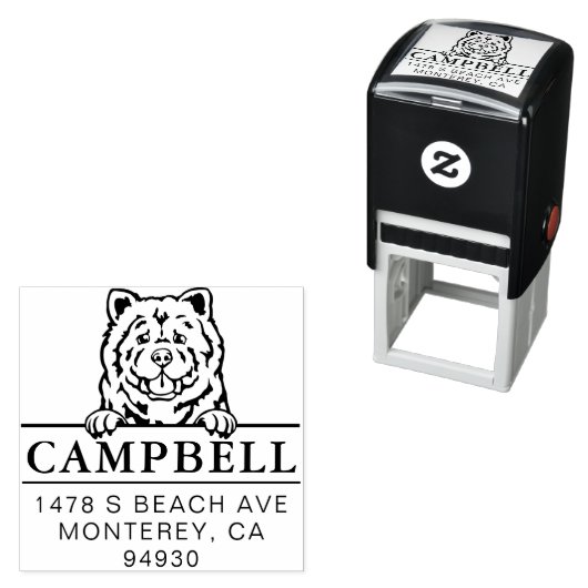 Leuke Chow Chow Custom Hond Adres Stempel (In situ)