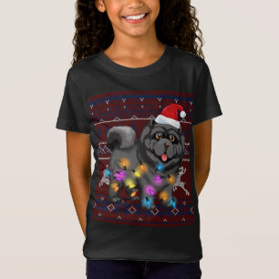 Leuke Chow Chow Kerstverlichting Lelijke trui Chow T-shirt