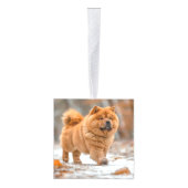 Leuke Chow Chow Santa Dog Twee Foto Kerstmis Decoratie (Rechts)