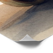 Leuke chow chow zittend op skateboard poster (Hoek)