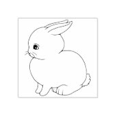 Leuke Chubby Baby Konijnenkonijn Rubber Stamp Rubberstempel (Afrduk)