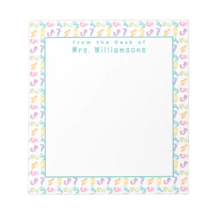 Leuke Cijferpatroon - Van de Bureaublad van de Ler Notitieblok