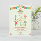 Leuke Cinco de Mayo Fiesta Feestje Kaart (Staand voorkant)
