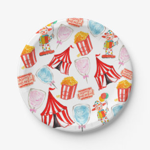 Leuke circus carnaval kinderen partij papier borde papieren bordje