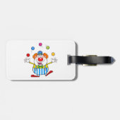 Leuke circus clown jongleren ballen bagagelabel (Achterkant horizontaal)
