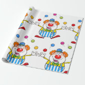 Leuke circus clown jongleren ballen cadeaupapier (Uitgerold)