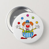 Leuke circus clown jongleren ballen ronde button 7,6 cm (Voorkant /achterkant)