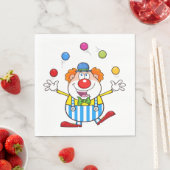Leuke circus clown jongleren ballen servet (Insitu)