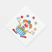 Leuke circus clown jongleren ballen servet (Hoek)