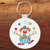 Leuke circus clown jongleren ballen sleutelhanger