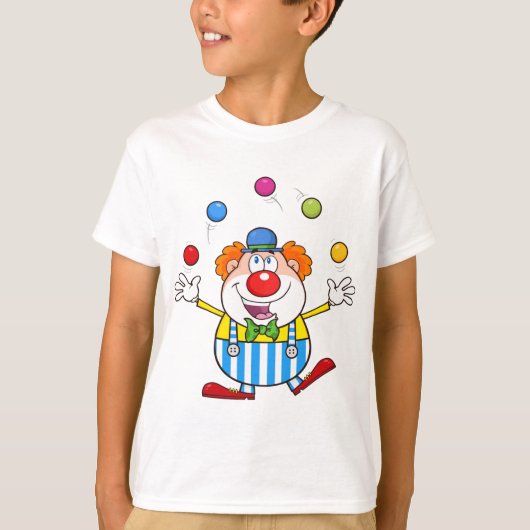 Leuke circus clown jongleren ballen t-shirt (Voorkant)