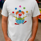 Leuke circus clown jongleren ballen t-shirt