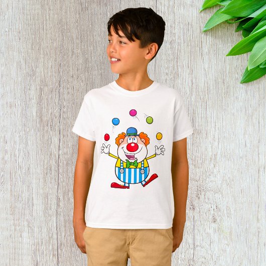 Leuke circus clown jongleren ballen t-shirt