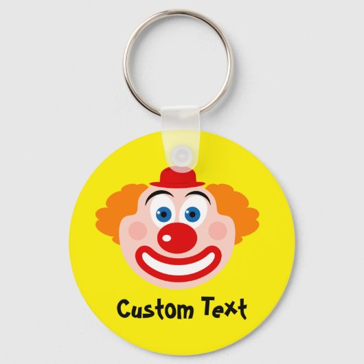 Leuke circus clown tekening aangepaste sleutelhang sleutelhanger (Voorkant)