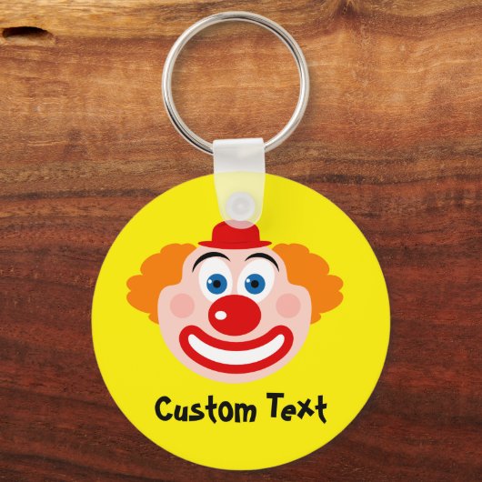 Leuke circus clown tekening aangepaste sleutelhang sleutelhanger (Voorkant)
