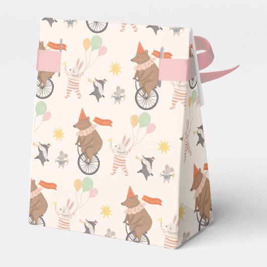 Leuke Circus Dierenband Bedankdoosjes (Achterkant)