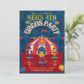 Leuke Circus Verjaardagsfeestje  Kaart (Staand voorkant)