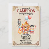 Leuke  circusdieren kaart (Voorkant)