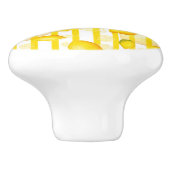 Leuke citroen fruit streep patroon keuken knop (Zijkant)