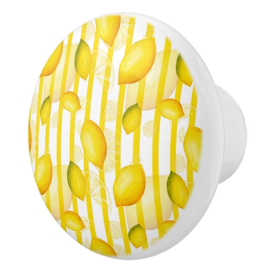 Leuke citroen fruit streep patroon keuken knop (Rechts)