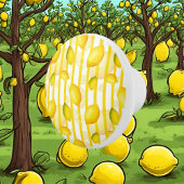 Leuke citroen fruit streep patroon keuken knop