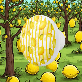 Leuke citroen fruit streep patroon keuken knop