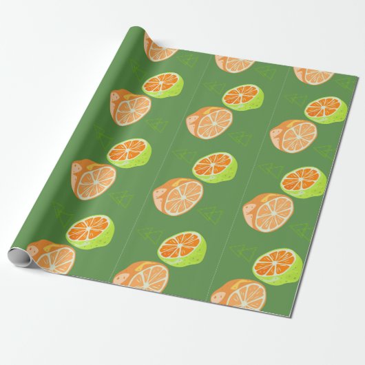 leuke citroenen , citrus  Inpakpapier (Uitgerold)