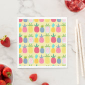 Leuke citroenkleurige ananas bedrukte servetten (Insitu)