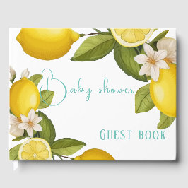 Leuke citrus Baby shower massage Gastenboek