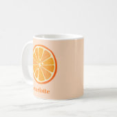 Leuke Citrus Sinaasappel Slice Gepersonaliseerd Koffiemok (Voorkant links)