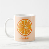 Leuke Citrus Sinaasappel Slice Gepersonaliseerd Koffiemok (Links)