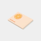 Leuke Citrus Sinaasappel Slice Gepersonaliseerde A Post-it® Notes (Schuin)
