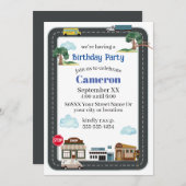 Leuke City Scene Transportation Road Kaart (Voorkant / Achterkant)