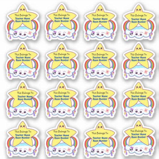 Leuke Classroom Vinyl Sticker Labels (Voorkant)