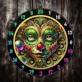 Leuke clown met ballonnen Dartboard voor feestzale Dartbord