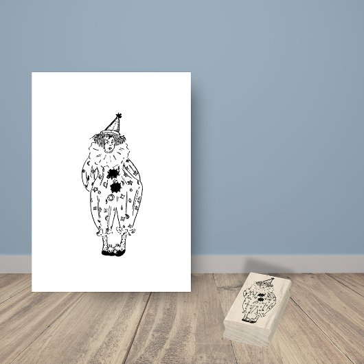 Leuke Clown  Victoriaans Verjaardagscircus Rubberstempel