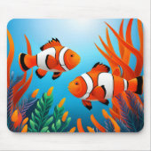 Leuke clownfish in zeewier muismat (Voorkant)