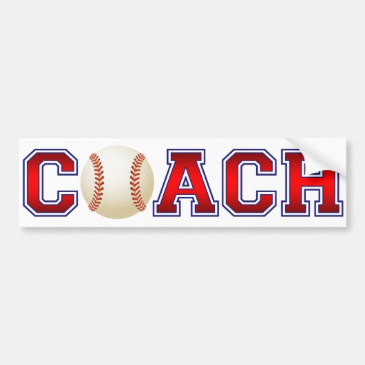 Leuke Coach Honkbal Insigne Bumpersticker (Voorkant)