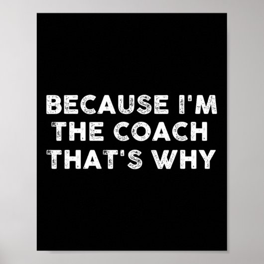 Leuke Coach Sport Football Basketbal Voetbal Hocke Poster (Voorkant)