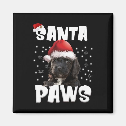 Leuke Cockapoo Christmas Lights Tree Hondenliefheb Magneet (Voorkant)