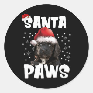 Leuke Cockapoo Christmas Lights Tree Hondenliefheb Ronde Sticker