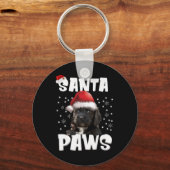 Leuke Cockapoo Christmas Lights Tree Hondenliefheb Sleutelhanger (Voorkant)
